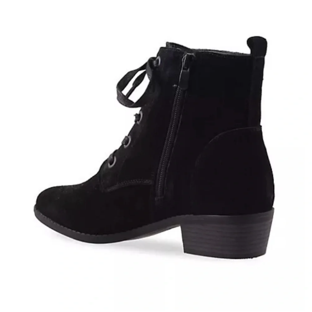 Aqua Diva Darie water resistant suede black granny boots